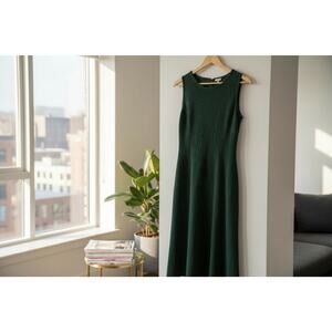 Future Collective Green Textured Dress XL Sleeveless Midi Recycled Fabric NWT